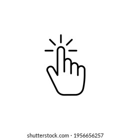 Hand cursor icon vector. Hand click icon. Finger pointer icon symbol illustration