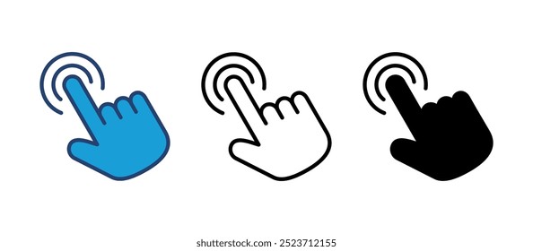 Hand cursor icon. cursor icon vector. hand cursor icon click