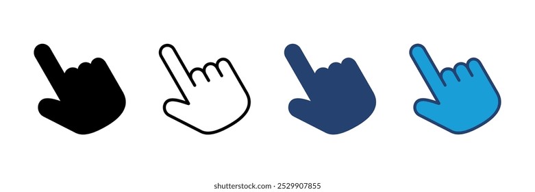 Hand cursor icon. cursor icon vector. hand cursor icon click