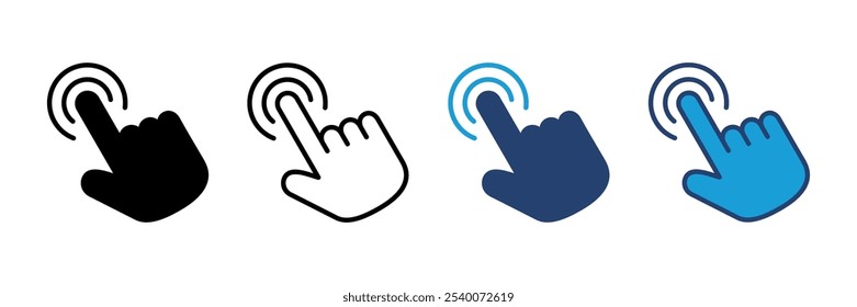 Hand cursor icon. cursor icon vector. hand cursor icon click