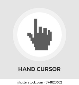 Hand cursor icon vector. Flat icon isolated on the white background. Editable EPS file. Vector illustration.