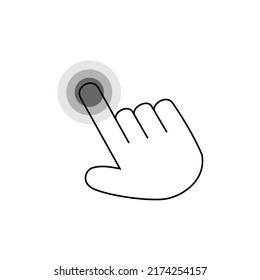 hand cursor icon vector illustration , symbol