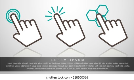 Hand Cursor Icon Vector Illustration