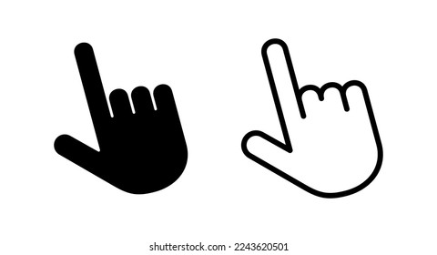 Hand cursor icon vector illustration. cursor sign and symbol. hand cursor icon clik