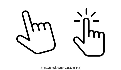 Hand cursor icon vector illustration. cursor sign and symbol. hand cursor icon clik