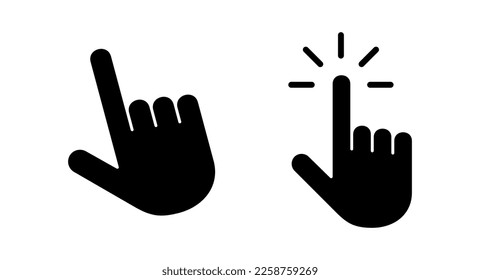 Hand cursor icon vector illustration. cursor sign and symbol. hand cursor icon clik