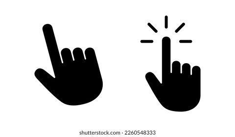 Hand cursor icon vector illustration. cursor sign and symbol. hand cursor icon clik