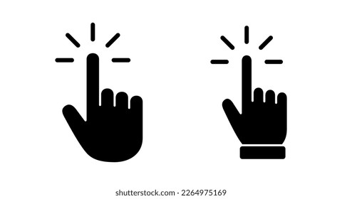 Hand cursor icon vector illustration. cursor sign and symbol. hand cursor icon clik
