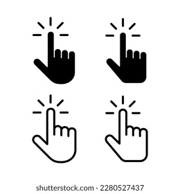 Hand cursor icon vector illustration. cursor sign and symbol. hand cursor icon clik
