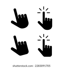 Hand cursor icon vector illustration. cursor sign and symbol. hand cursor icon clik