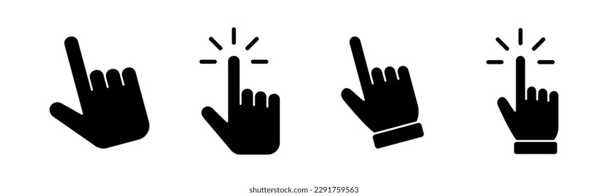 Hand cursor icon vector illustration. cursor sign and symbol. hand cursor icon clik