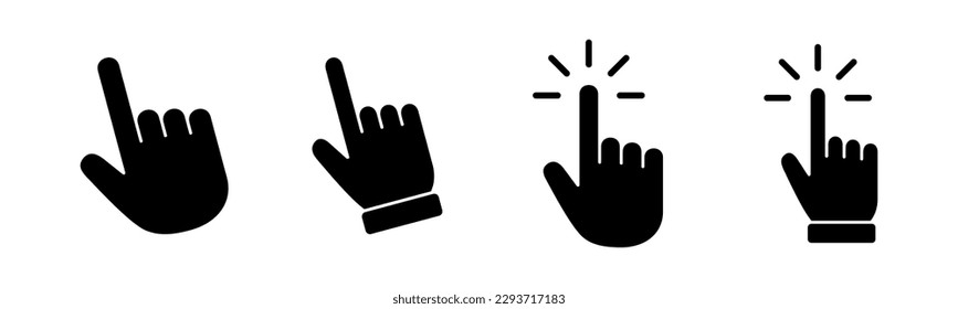 Hand cursor icon vector illustration. cursor sign and symbol. hand cursor icon clik