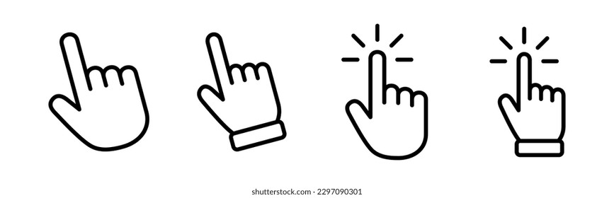 Hand cursor icon vector illustration. cursor sign and symbol. hand cursor icon clik