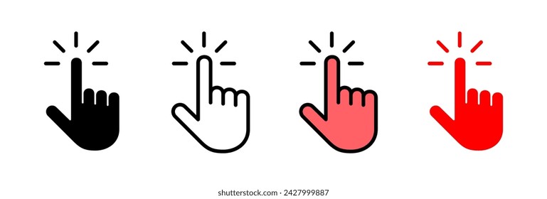 Hand cursor icon vector illustration. cursor sign and symbol. hand cursor icon clik