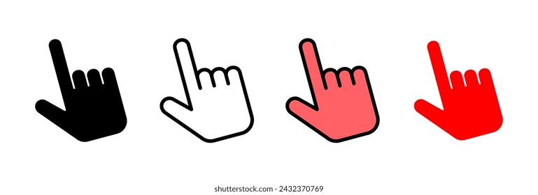 Hand cursor icon vector illustration. cursor sign and symbol. hand cursor icon clik