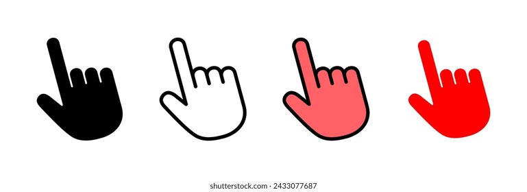 Hand cursor icon vector illustration. cursor sign and symbol. hand cursor icon clik