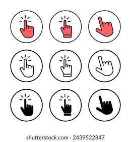 Hand cursor icon vector illustration. cursor sign and symbol. hand cursor icon clik