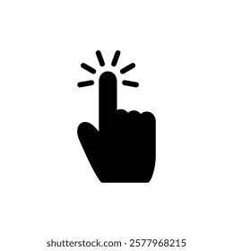 Hand cursor icon vector illustration. cursor sign and symbol. hand cursor icon clik