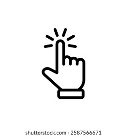 Hand cursor icon vector illustration. cursor sign and symbol. hand cursor icon clik