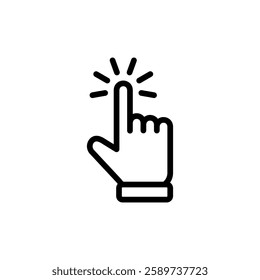 Hand cursor icon vector illustration. cursor sign and symbol. hand cursor icon clik