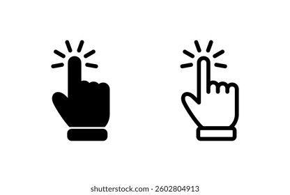 Hand cursor icon vector illustration. cursor sign and symbol. hand cursor icon clik