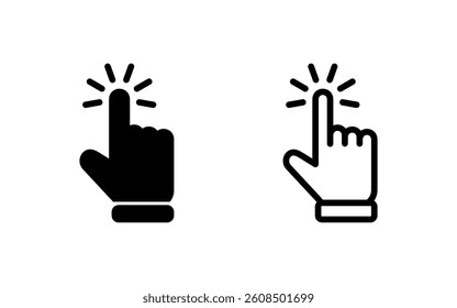 Hand cursor icon vector illustration. cursor sign and symbol. hand cursor icon clik