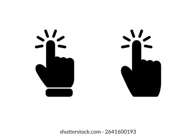 Hand cursor icon vector illustration. cursor sign and symbol. hand cursor icon clik