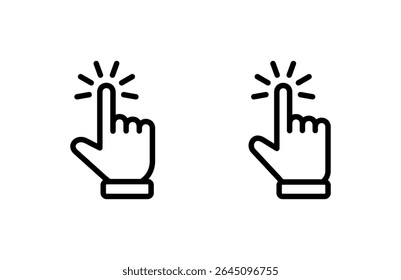 Hand cursor icon vector illustration. cursor sign and symbol. hand cursor icon clik