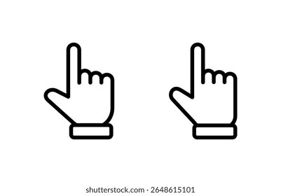 Hand cursor icon vector illustration. cursor sign and symbol. hand cursor icon clik