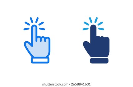 Ilustración vectorial del icono del cursor de la mano. signo y símbolo del cursor. icono del cursor de la mano clik