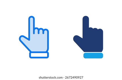 Ilustración vectorial del icono del cursor de la mano. signo y símbolo del cursor. icono del cursor de la mano clik