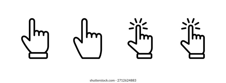 Hand cursor icon vector illustration. cursor sign and symbol. hand cursor icon clik