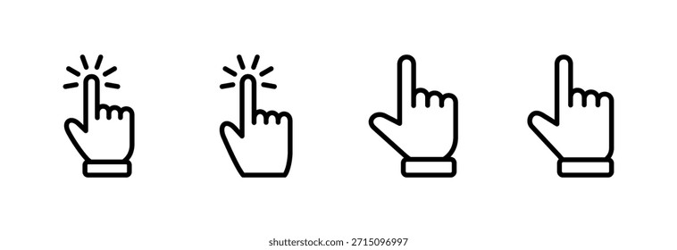 Hand cursor icon vector illustration. cursor sign and symbol. hand cursor icon clik