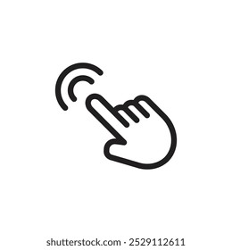 Hand cursor icon Vector set outline