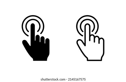 Hand cursor icon vector. cursor sign and symbol. hand cursor icon clik