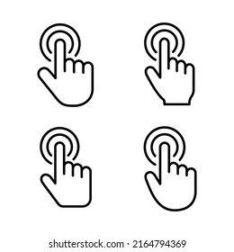 Hand cursor icon vector. cursor sign and symbol. hand cursor icon clik
