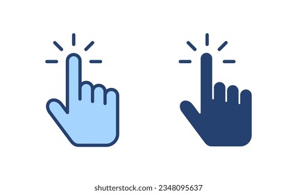 Hand cursor icon vector. cursor sign and symbol. hand cursor icon clik