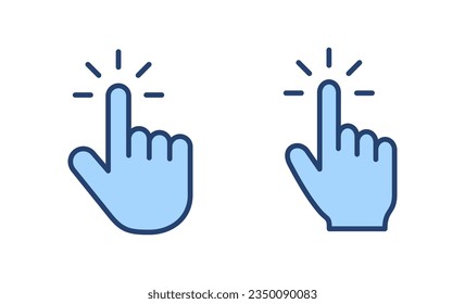 Hand cursor icon vector. cursor sign and symbol. hand cursor icon clik