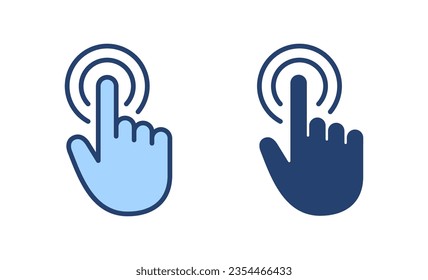 Hand cursor icon vector. cursor sign and symbol. hand cursor icon clik