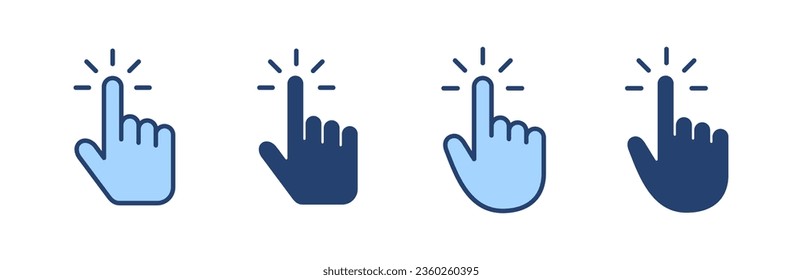 Hand cursor icon vector. cursor sign and symbol. hand cursor icon clik