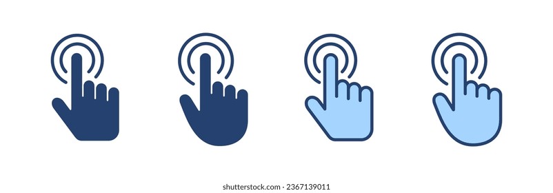 Hand cursor icon vector. cursor sign and symbol. hand cursor icon clik