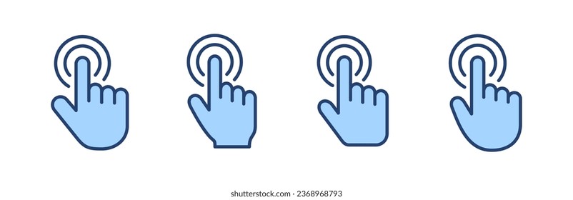 Hand cursor icon vector. cursor sign and symbol. hand cursor icon clik
