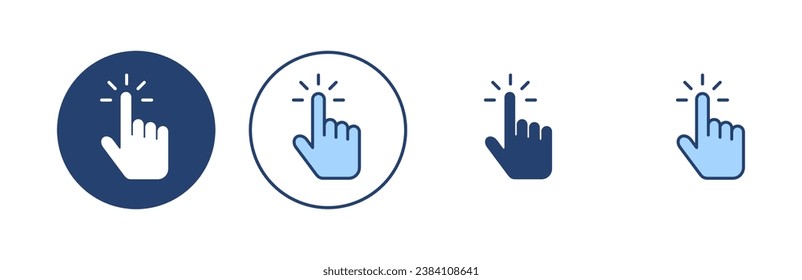 Hand cursor icon vector. cursor sign and symbol. hand cursor icon clik