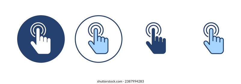 Hand cursor icon vector. cursor sign and symbol. hand cursor icon clik