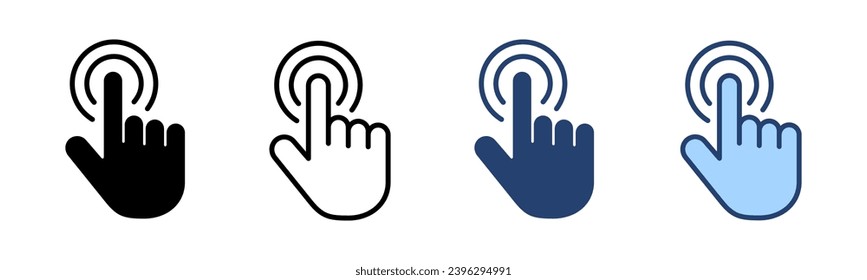 Hand cursor icon vector. cursor sign and symbol. hand cursor icon clik