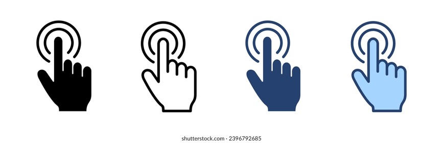Hand cursor icon vector. cursor sign and symbol. hand cursor icon clik
