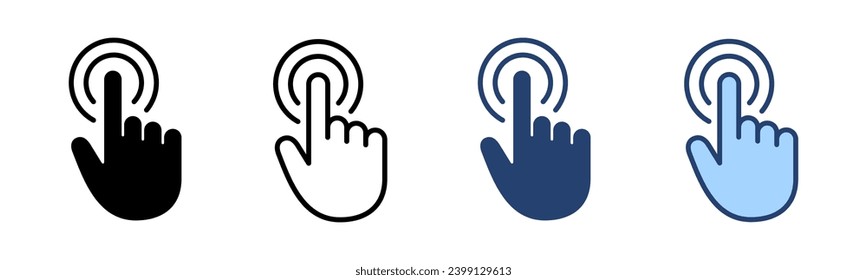 Hand cursor icon vector. cursor sign and symbol. hand cursor icon clik