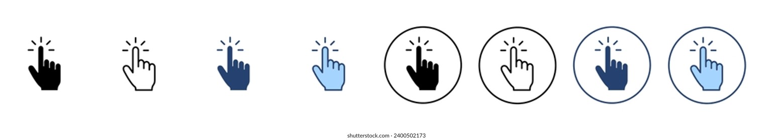 Hand cursor icon vector. cursor sign and symbol. hand cursor icon clik