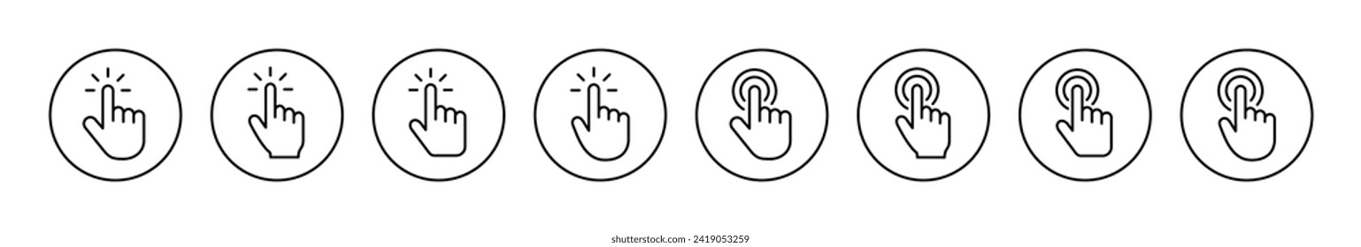 Hand cursor icon vector. cursor sign and symbol. hand cursor icon clik