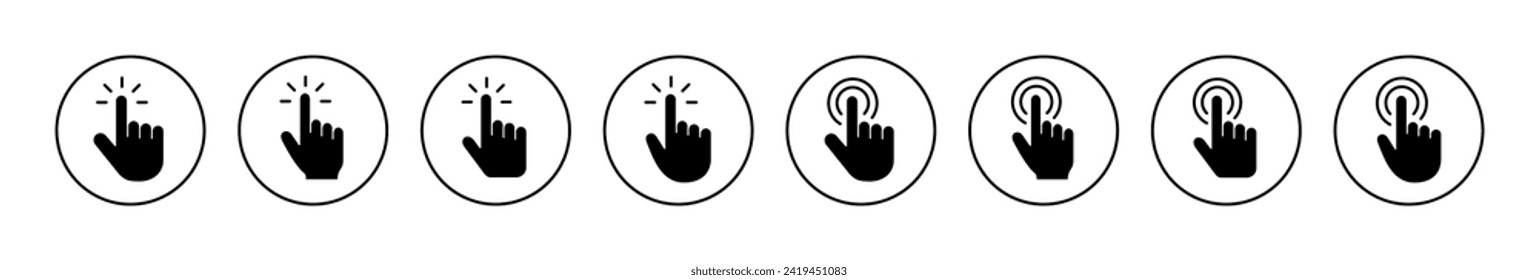 Hand cursor icon vector. cursor sign and symbol. hand cursor icon clik